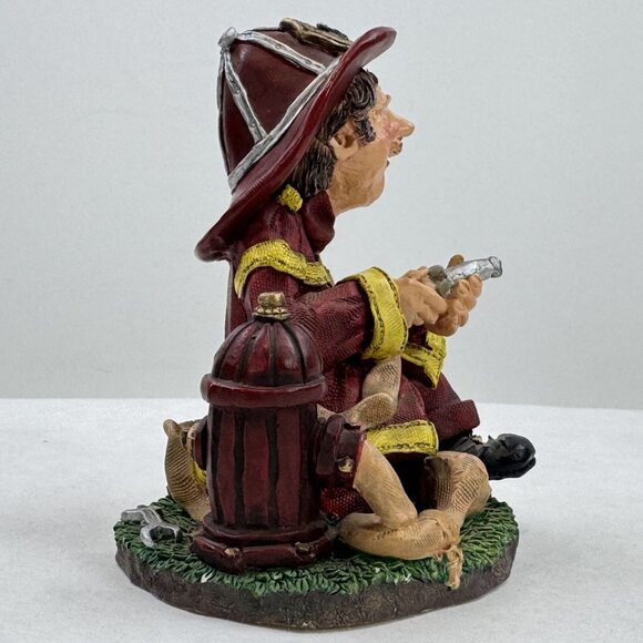 Doug Harris "All Fired Up" Russ Berrie Firefighter Figurine #13181 Sculpture 5" - Picture 2 of 10